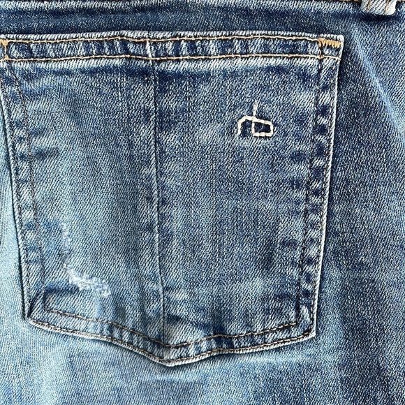 Sz28 Rag & Bone Crop Jean in Ensenada Wash, Factory Distressed in VGUC - Picture 11 of 15